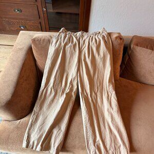 Madewell Harlow Wide Leg Pleated Cotton Lyocell Linen Pants Size 6P